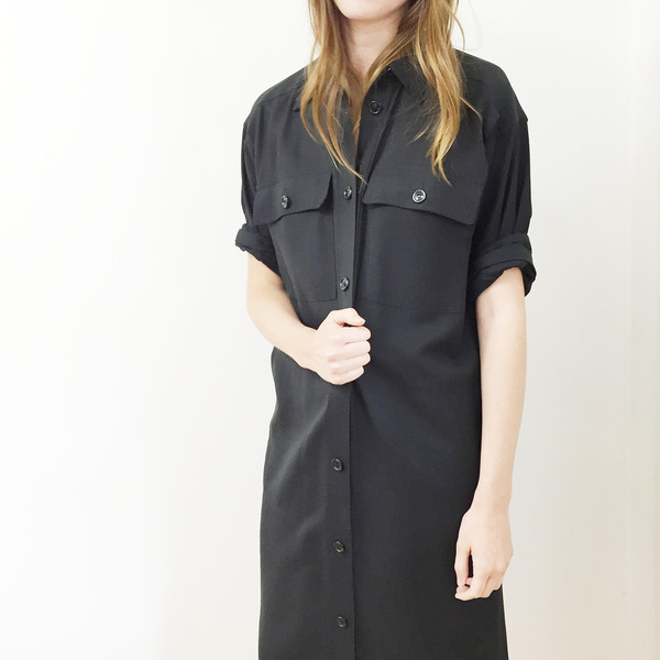 Johan Vintage Black Shirt Dress Johan Vintage Black Shirt Dress