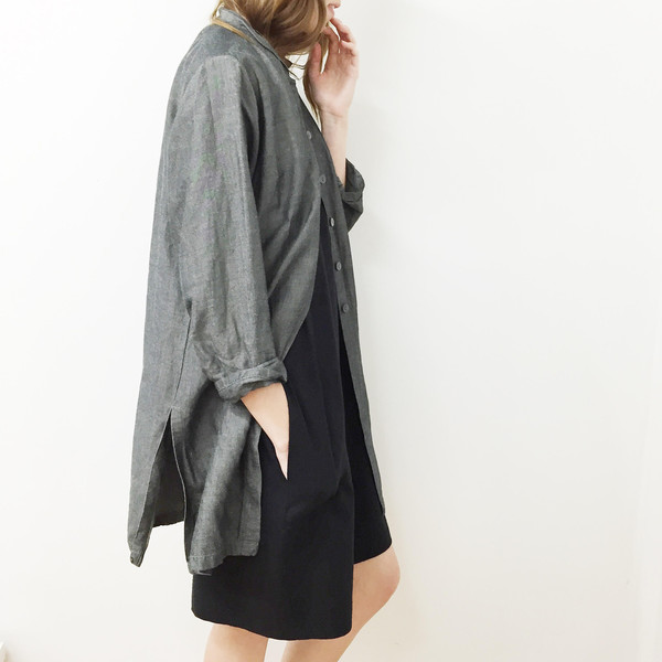 Johan Vintage Grey Linen Tunic Johan Vintage Grey Linen Tunic