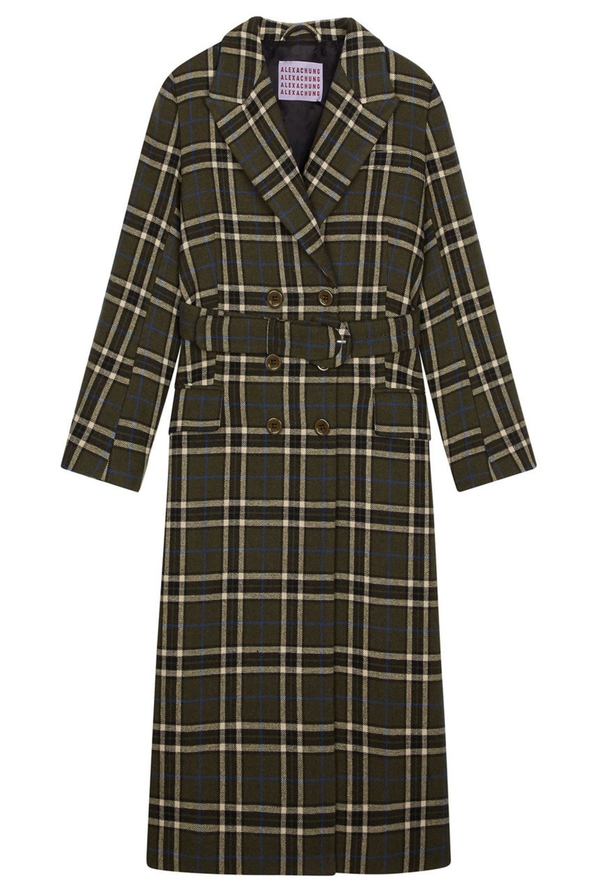 alexa chung check coat