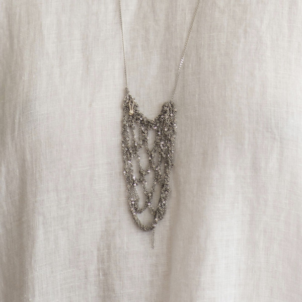 Arielle De Pinto Netted Drop Necklace Arielle De Pinto Netted Drop Necklace