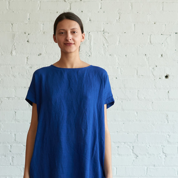 Black Crane Pleated Cocoon Dress Royal - SOLD OUT Black Crane Pleated Cocoon Dress Royal - SOLD OUT