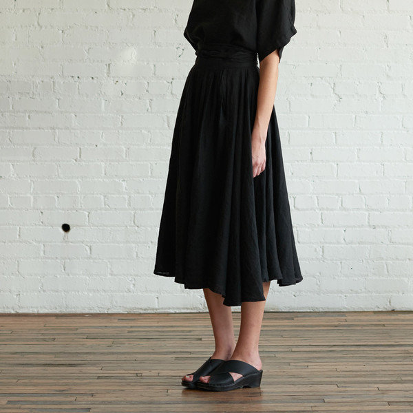 Black Crane Wrap Skirt Black Crane Wrap Skirt