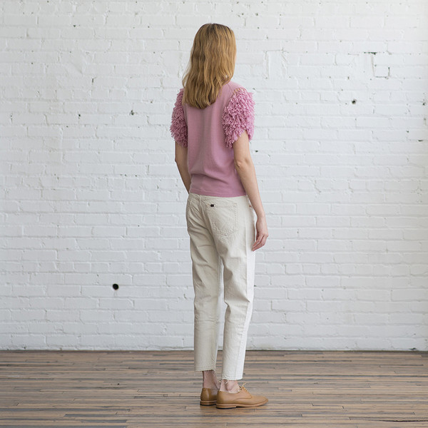 Chimala Used Ankle Cut Jeans Ivory - SOLD OUT Chimala Used Ankle Cut Jeans Ivory - SOLD OUT
