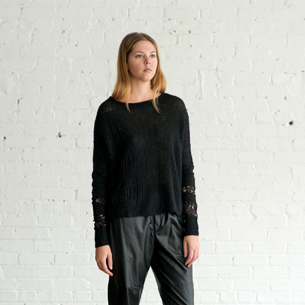 Gary Graham Long Sleeve Lacy Sweater Gary Graham Long Sleeve Lacy Sweater