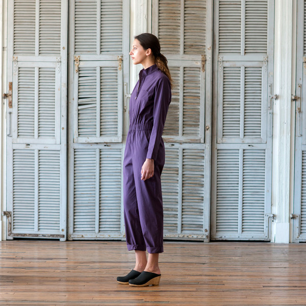 Horses Atelier Zip Jumpsuit Eggplant Horses Atelier Zip Jumpsuit Eggplant