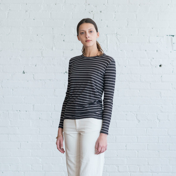 Isabel Marant Etoile Karon Top Black Stripe $200 Isabel Marant Etoile Karon Top Black Stripe $200
