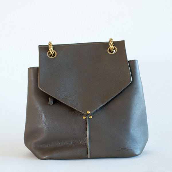 Jerome Dreyfuss Francois Kaki Calfskin - SOLD OUT Jerome Dreyfuss Francois Kaki Calfskin - SOLD OUT