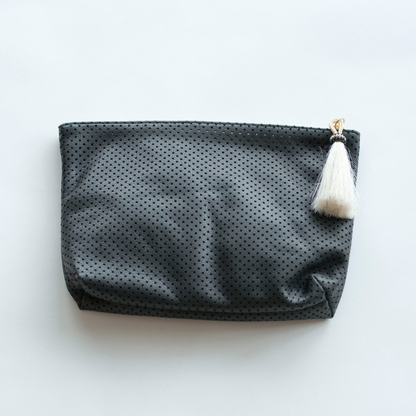 Kempton & Co Perforated Tassel Pouch Kempton & Co Perforated Tassel Pouch