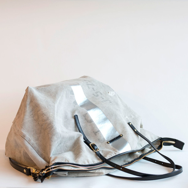 Kempton & Co Postal Silver Stripe Crossbody - SOLD OUT Kempton & Co Postal Silver Stripe Crossbody - SOLD OUT