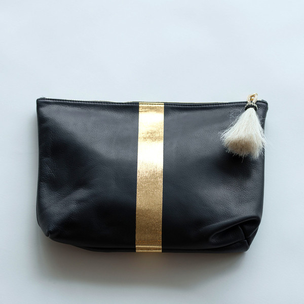 Kempton & Co Tassel Pouch Navy/Gold Kempton & Co Tassel Pouch Navy/Gold