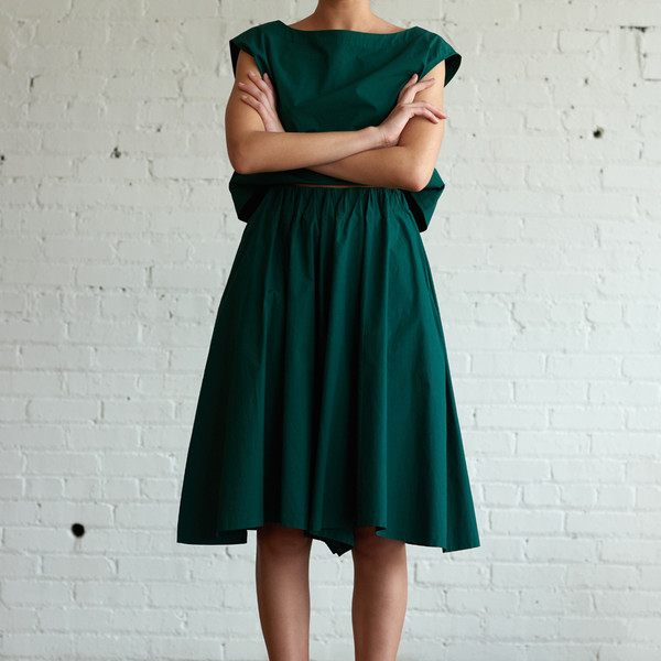 M.Patmos M. Patmos Herrera Poplin Split Skirt M.Patmos M. Patmos Herrera Poplin Split Skirt