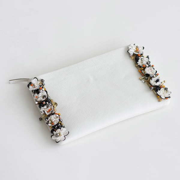 Megan Park Umbra Clutch White Megan Park Umbra Clutch White