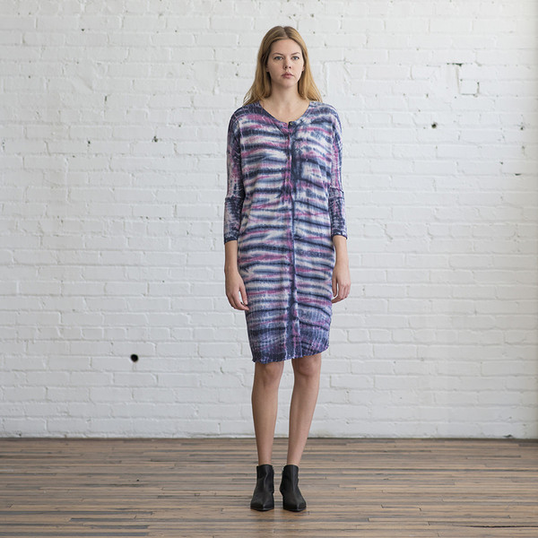 Raquel Allegra Combo Long Sleeve Henley Dress - SOLD OUT Raquel Allegra Combo Long Sleeve Henley Dress - SOLD OUT