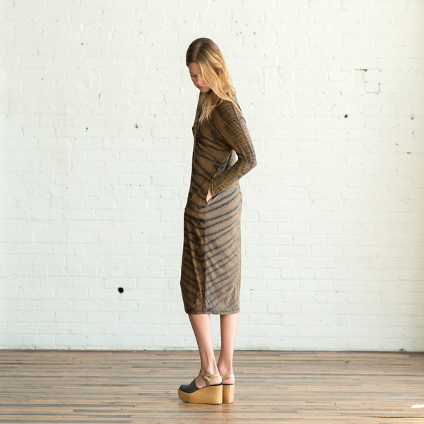 Raquel Allegra Signature Jersey Long Sleeve V Neck Dress - SOLD OUT Raquel Allegra Signature Jersey Long Sleeve V Neck Dress - SOLD OUT