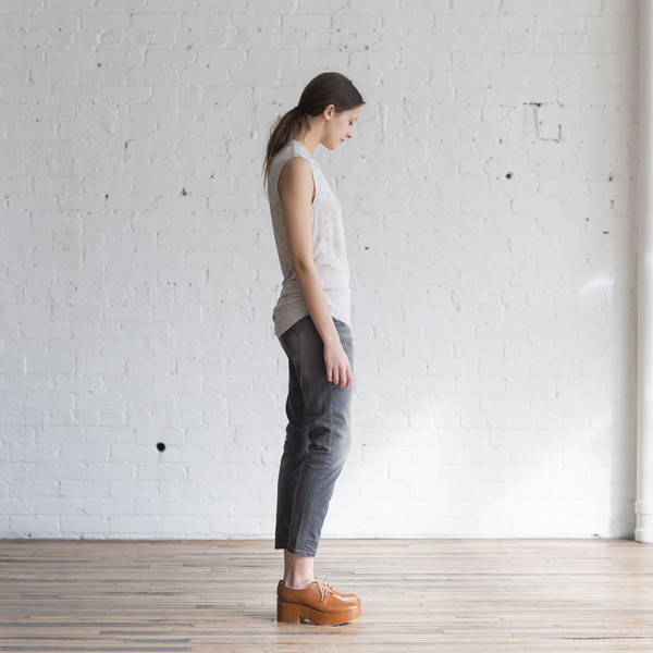 Raquel Allegra Silk and Jersey Rainwash Muscle Tee Raquel Allegra Silk and Jersey Rainwash Muscle Tee