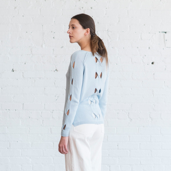 Tess Giberson Cut Out Cable Sweater Tess Giberson Cut Out Cable Sweater