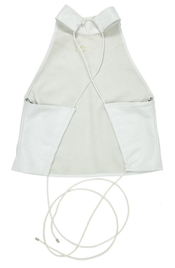 Collina Strada Rainer Top- White Leather Collina Strada Rainer Top- White Leather