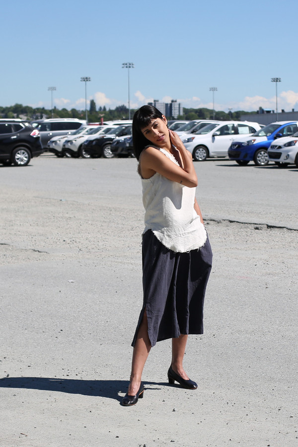 BLACK CRANE SLIT WIDE CULOTTE BLACK CRANE SLIT WIDE CULOTTE