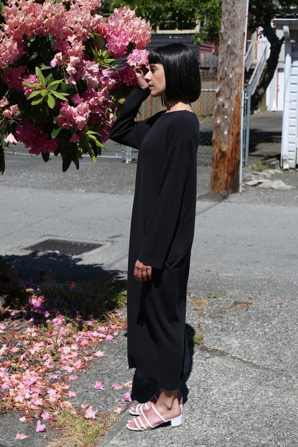 BLACK CRANE JERSEY LONG DRESS BLACK CRANE JERSEY LONG DRESS