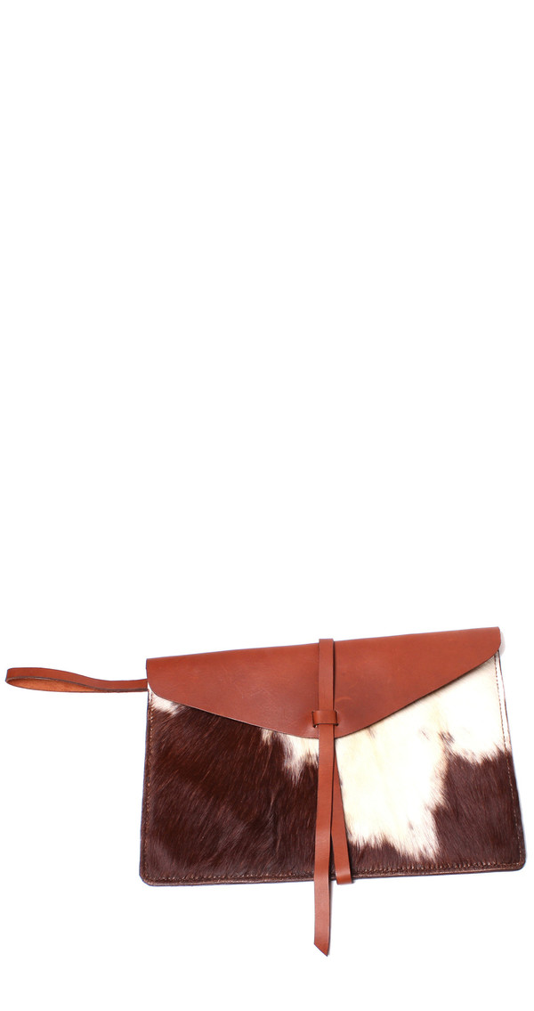 Minnie + George Calf Hair Envelope Clutch Minnie + George Calf Hair Envelope Clutch