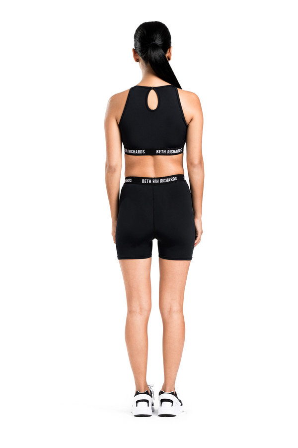 BETH RICHARDS Fel Top - Black CROP TANK WITH KEYHOLE BACK BETH RICHARDS Fel Top - Black CROP TANK WITH KEYHOLE BACK