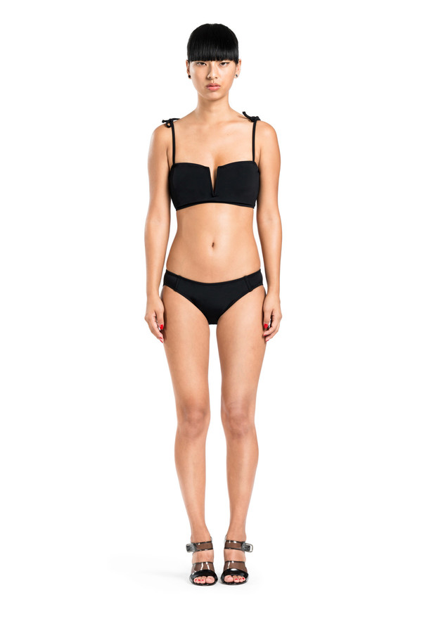 BETH RICHARDS Gisele Top - Black WIRE FRONT BRA TOP WITH TIE STRAPS BETH RICHARDS Gisele Top - Black WIRE FRONT BRA TOP WITH TIE STRAPS