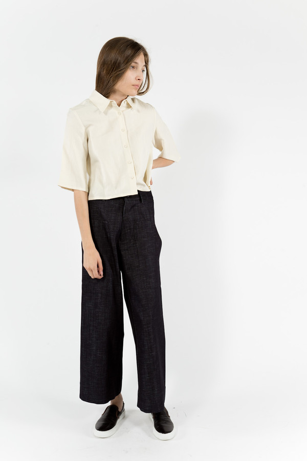7115 by Szeki Back Pleated Button Up 7115 by Szeki Back Pleated Button Up