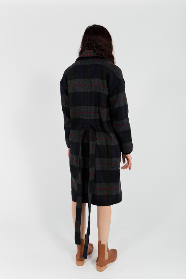 Le Mont St. Michel Checked Wool Coat Le Mont St. Michel Checked Wool Coat