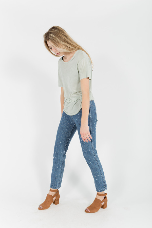 You Must Create Dotted Denim Boyfriend Jeans You Must Create Dotted Denim Boyfriend Jeans