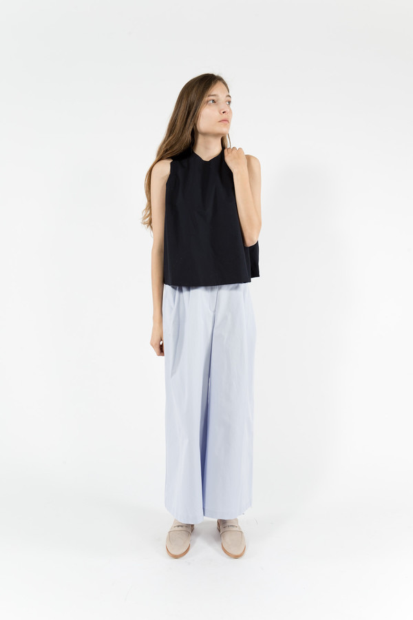 Maison Kitsune Holly Poplin Flared Top Maison Kitsune Holly Poplin Flared Top