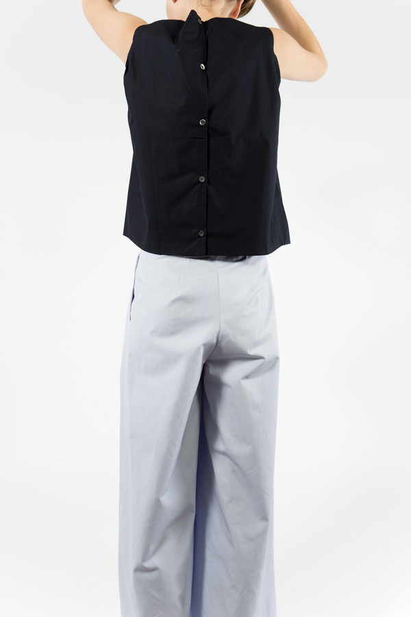 Maison Kitsune Holly Poplin Flared Top Maison Kitsune Holly Poplin Flared Top