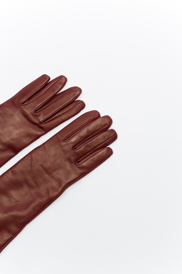 Samuji Long Leather Burgundy Gloves Samuji Long Leather Burgundy Gloves