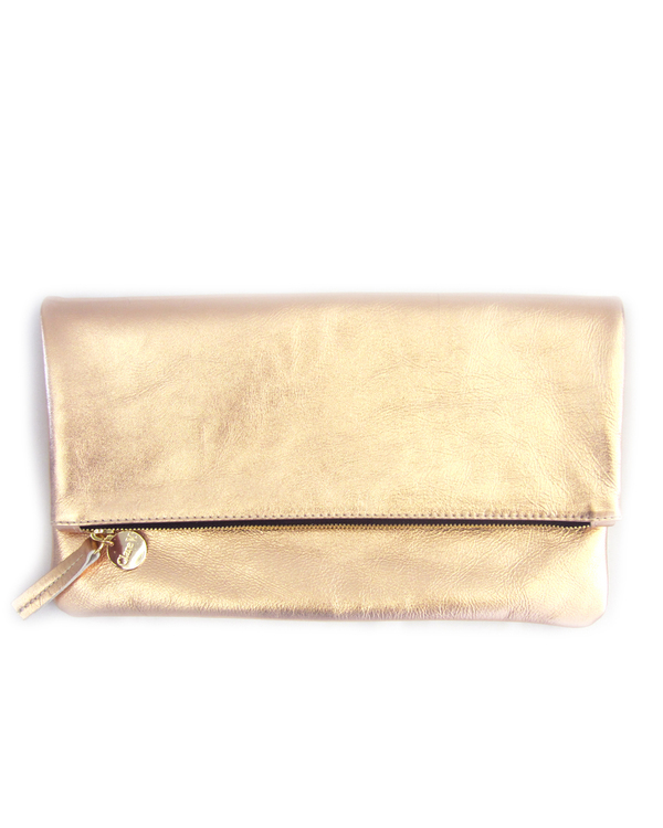 Clare Vivier Foldover Clutch - Rose Gold Clare Vivier Foldover Clutch - Rose Gold