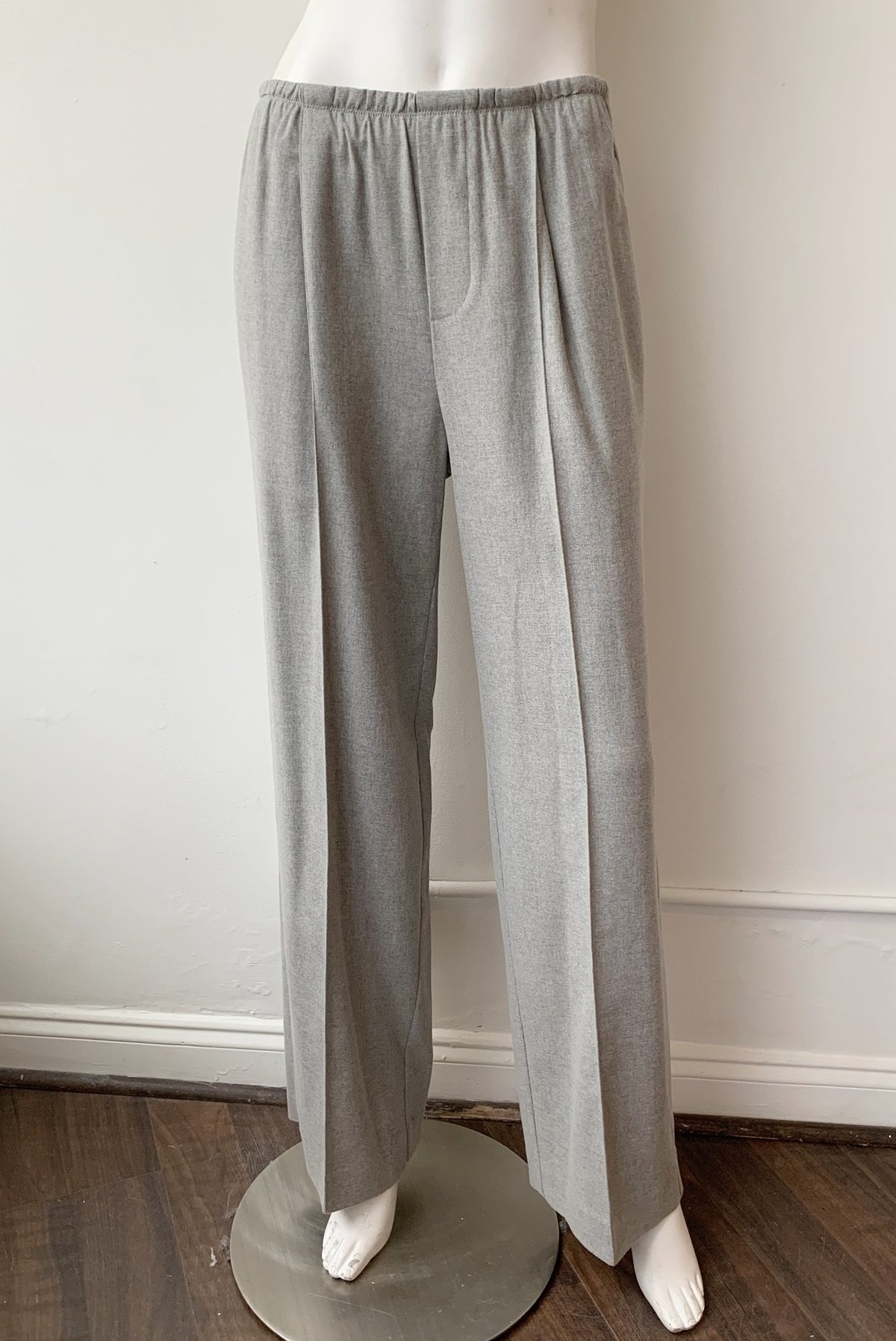 VINCE Flannel Wide Leg Pants - Heather 