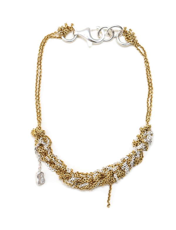 Arielle de Pinto Bare Chain Bracelet in Gold and Silver Arielle de Pinto Bare Chain Bracelet in Gold and Silver