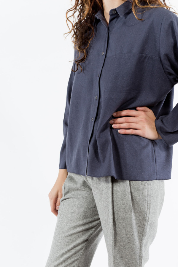 Le Mont St. Michel Silk Bourette Shirt Le Mont St. Michel Silk Bourette Shirt