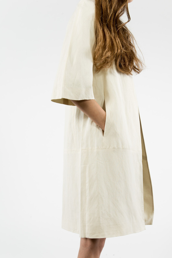 7115 by Szeki Structured Linen Long Coat 7115 by Szeki Structured Linen Long Coat