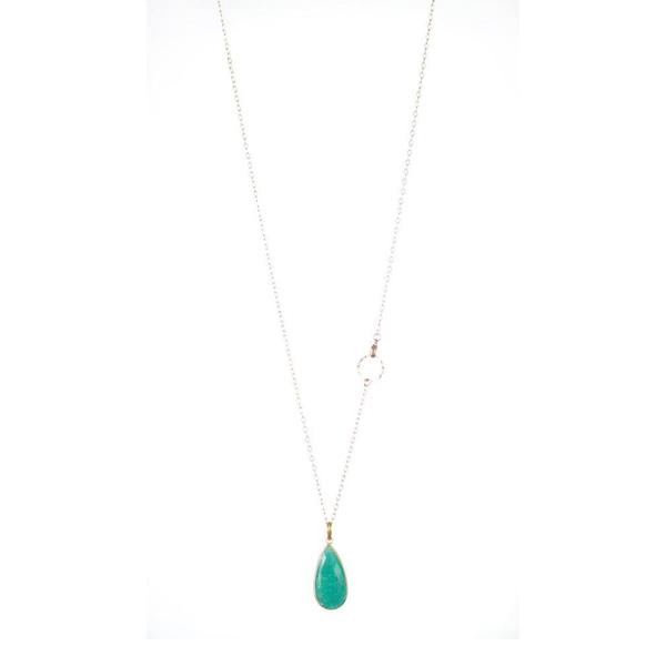 Lisbeth Gold Amazonite Drop Necklace Lisbeth Gold Amazonite Drop Necklace