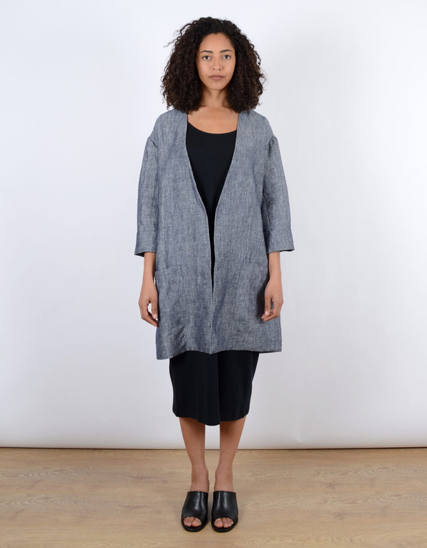 Ali Golden Linen Coat Blue Chambray Ali Golden Linen Coat Blue Chambray