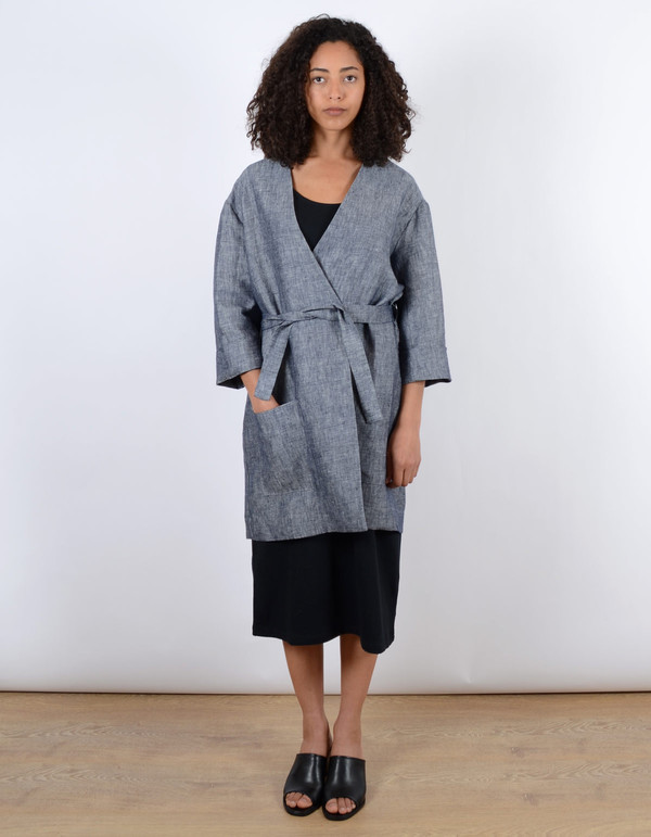 Ali Golden Linen Coat Blue Chambray Ali Golden Linen Coat Blue Chambray