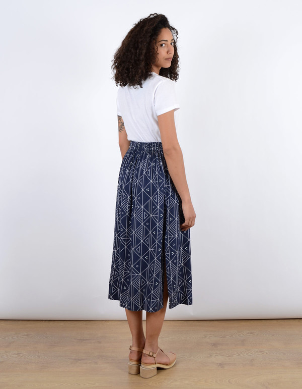 Ali Golden Midi Skirt Navy Print Ali Golden Midi Skirt Navy Print