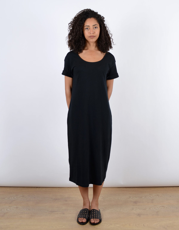 Ali Golden Roll Sleeve Tee Dress Black Ali Golden Roll Sleeve Tee Dress Black