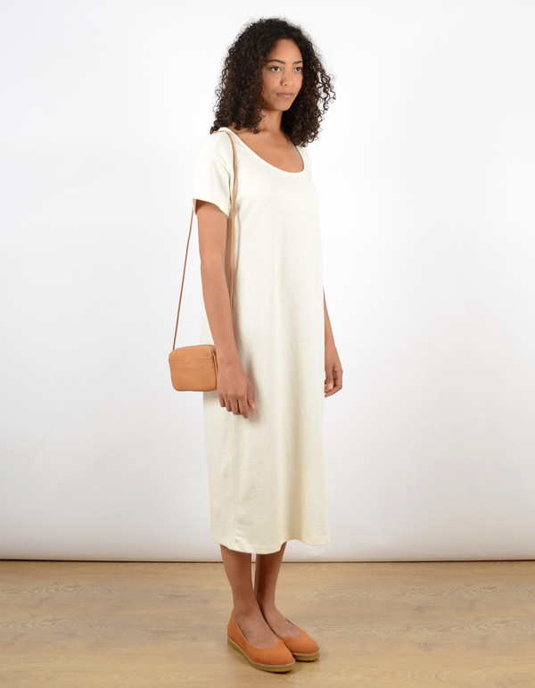 Ali Golden Roll Sleeve Tee Dress Cream Ali Golden Roll Sleeve Tee Dress Cream