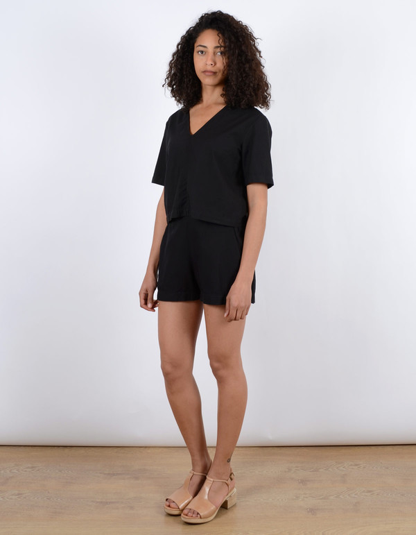 Ali Golden V-Neck Top Black Ali Golden V-Neck Top Black