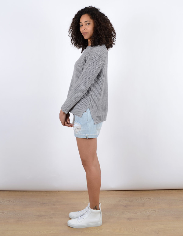 Assembly Label Fishermans Knit Grey Marl Assembly Label Fishermans Knit Grey Marl