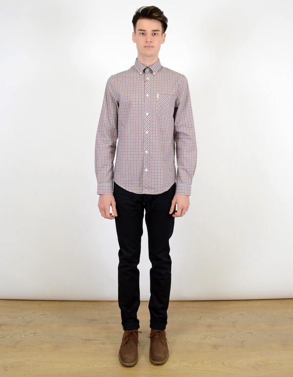 Ben Sherman Classic Tartan Shirt Fire Orange Ben Sherman Classic Tartan Shirt Fire Orange