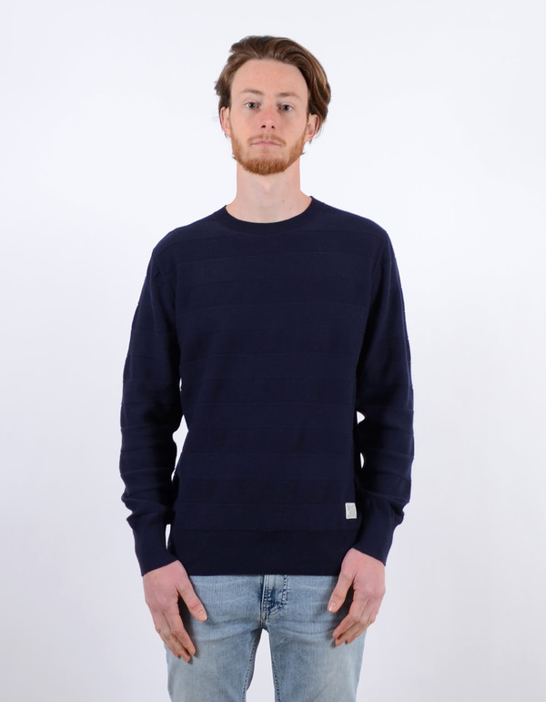 Men's Deus Basic Crew Sweater Navy Men's Deus Basic Crew Sweater Navy