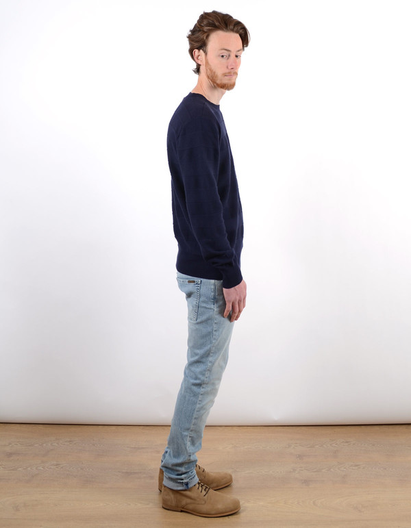 Men's Deus Basic Crew Sweater Navy Men's Deus Basic Crew Sweater Navy