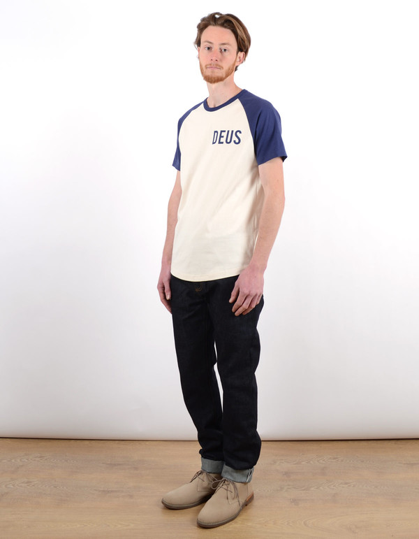Men's Deus Ringer Raglan Tee Navy Men's Deus Ringer Raglan Tee Navy