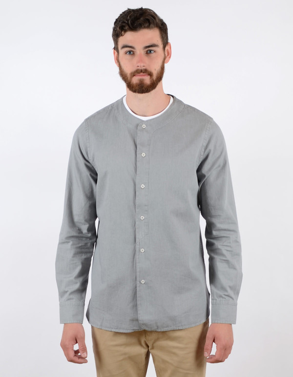 Filippa K Baseball Denim Shirt Light Grey Denim Filippa K Baseball Denim Shirt Light Grey Denim